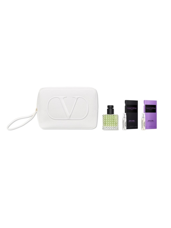 Valentino Other - Valentino / Mini Fragrance Set / White V Logo Pouch